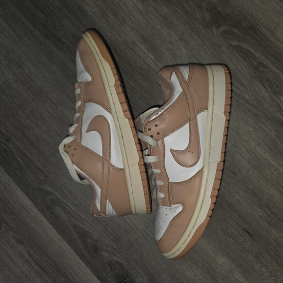 Nike Shoes - Nike Dunk Low Sneakers in White and Tan